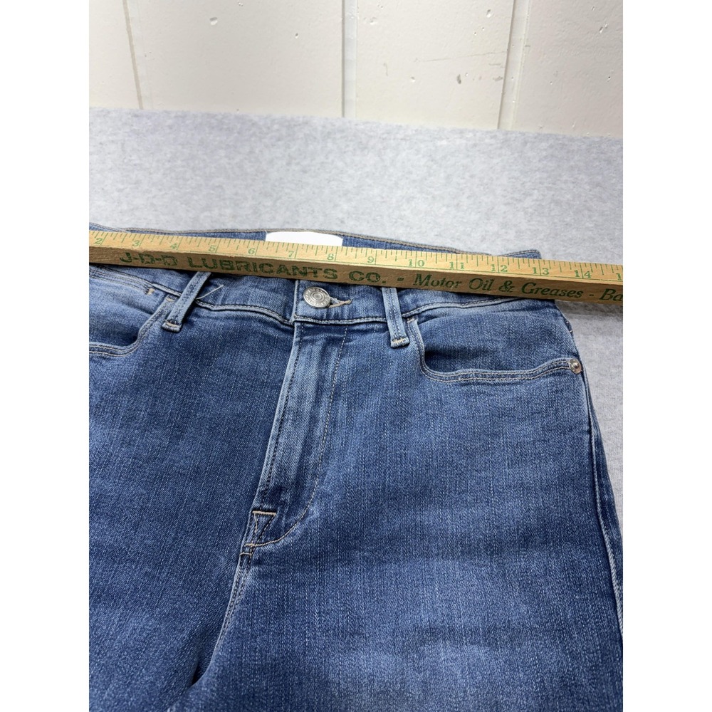 FRAME Le High Flare Jeans Womens 27 Blue Medium Wash High Rise Stretch - Picture 3 of 13